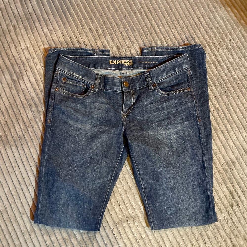 Express Zelda Barely Boot Denim Jeans
